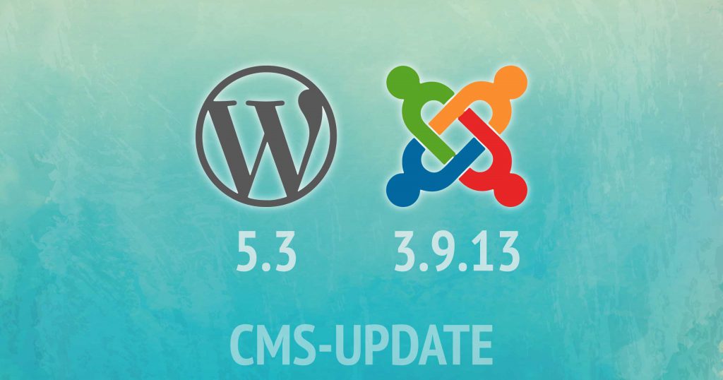 CMS-Updates WordPress & Joomla! November 2019 | Beitragsbild