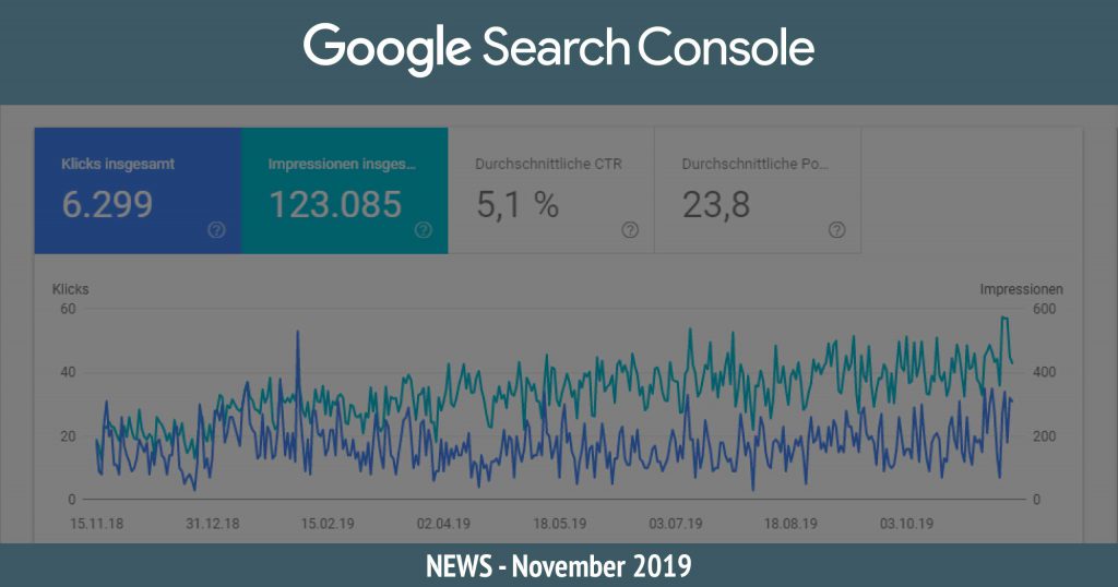 Google Search Console - News November 2019 | Beitragsbild